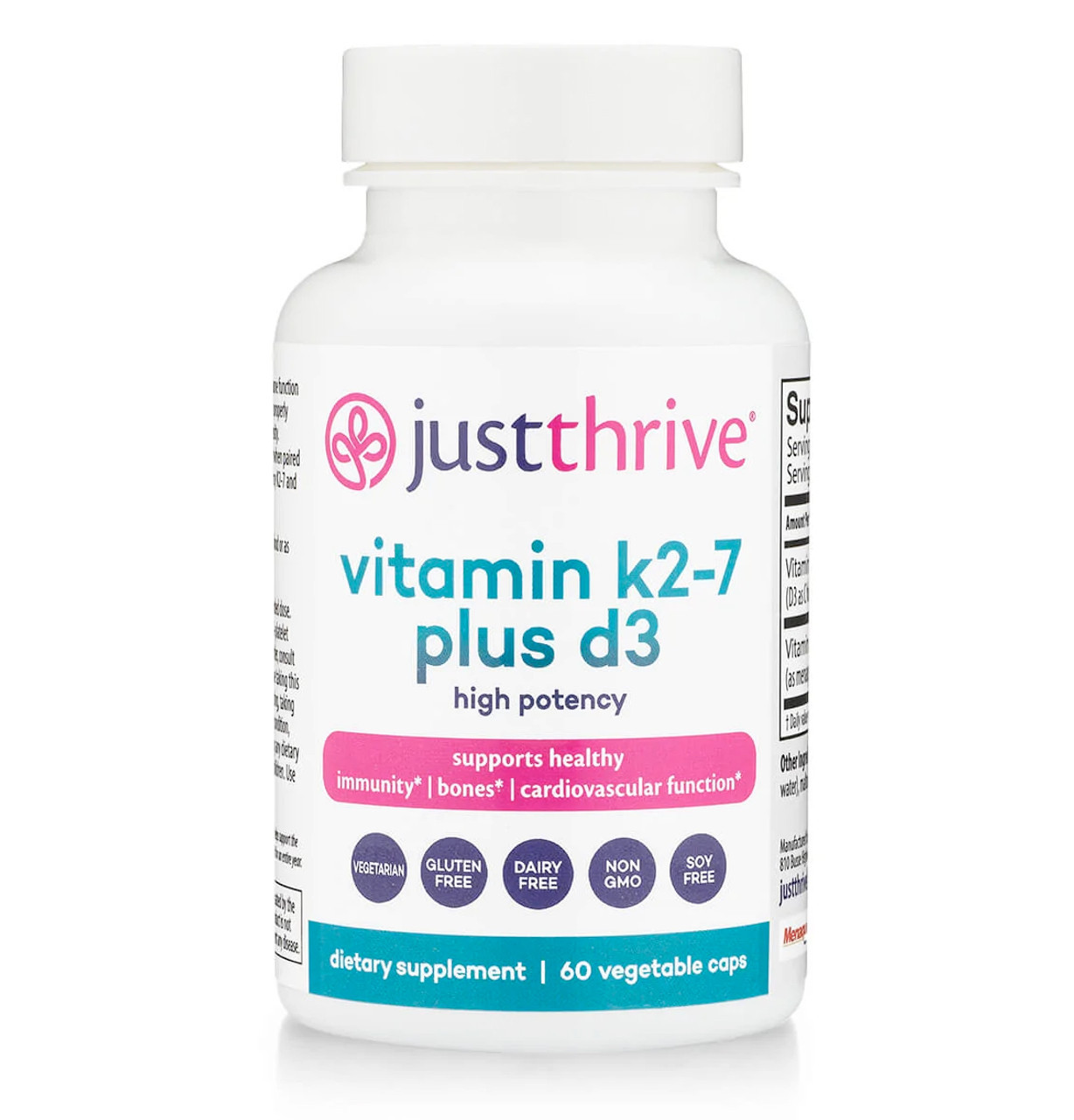 Just Thrive Vitamin K27 Supplement Capsules Radiant Life