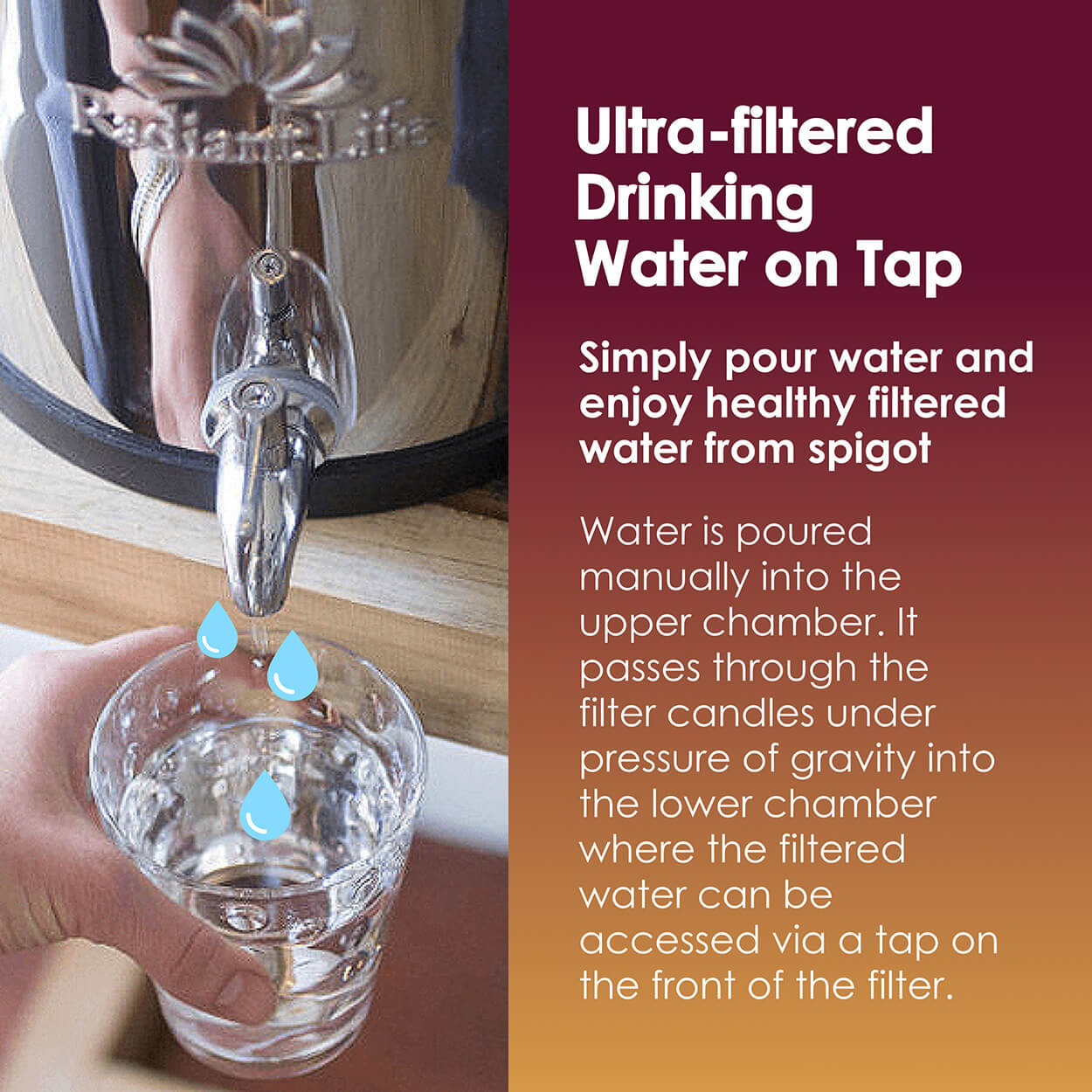 SS Gravity Countertop Filter XL