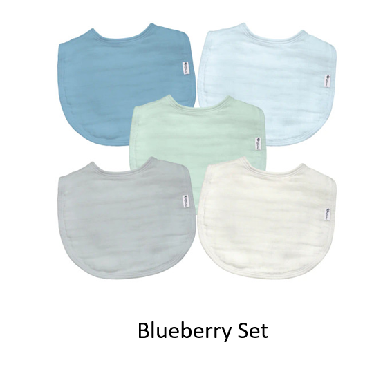 Organic Muslin Cotton Baby Bibs Set of 5 Radiant Life