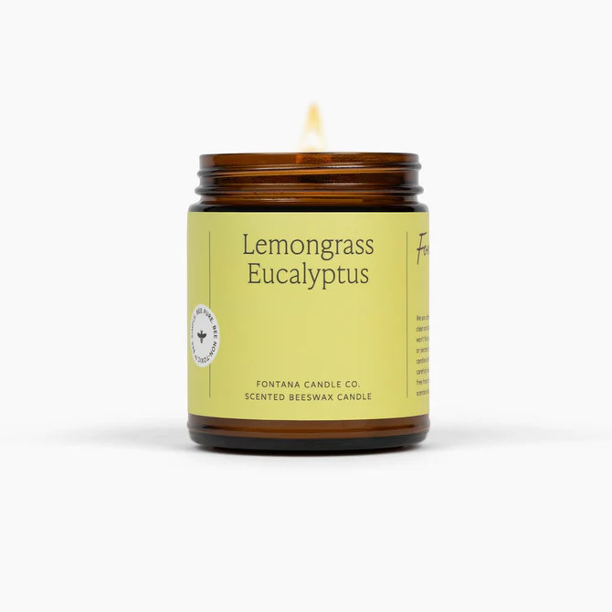 Lemongrass Eucalyptus Beeswax Candle