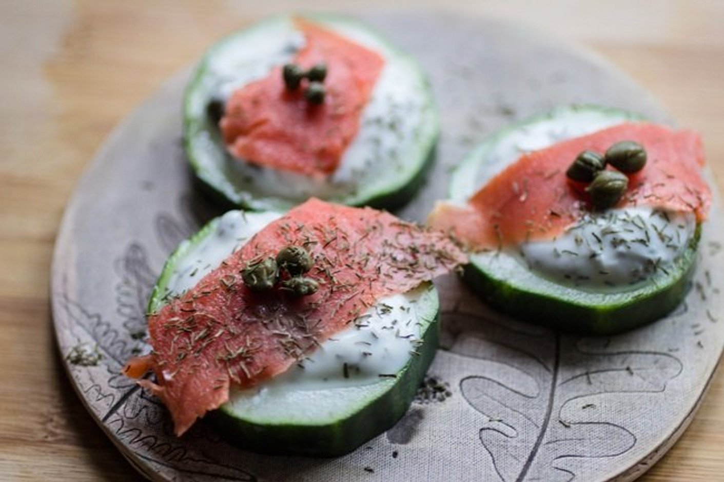 Smoked Salmon Cucumber Bites