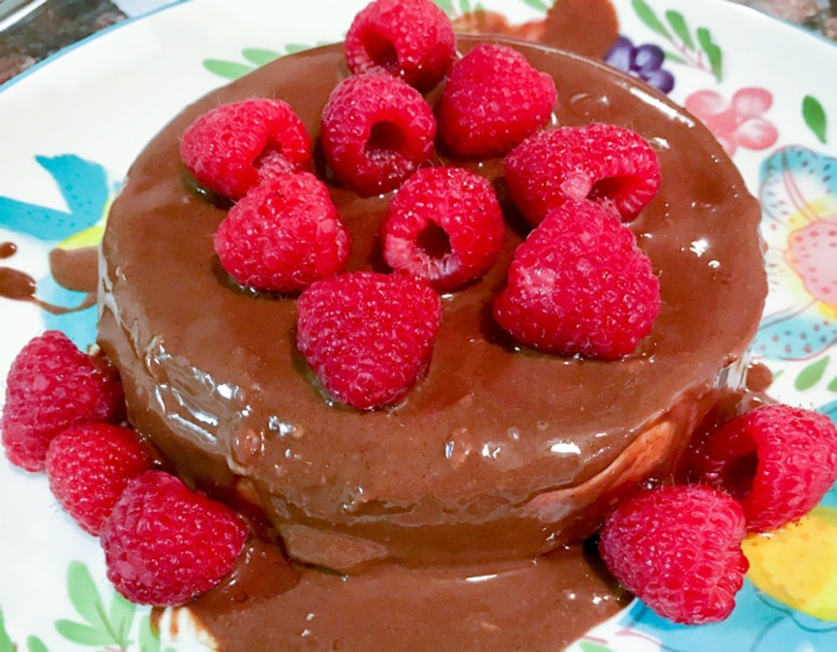 Dairy-Free Red Raspberry Chocolate “Cheesecake”