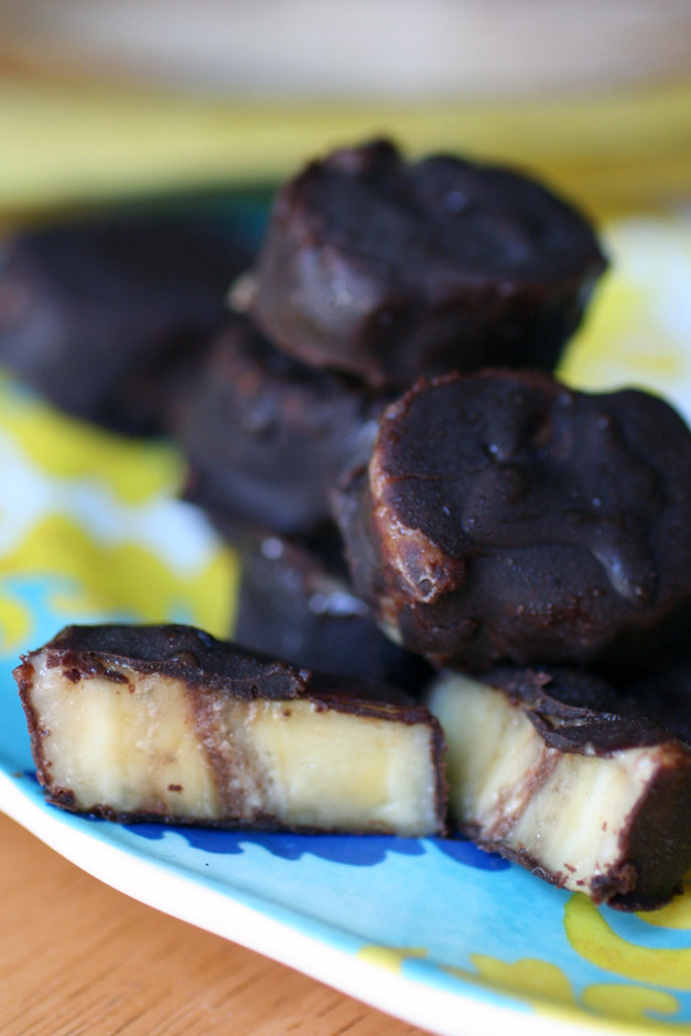 Chocolate-Covered Sprouted Nut Butter & Banana Bites