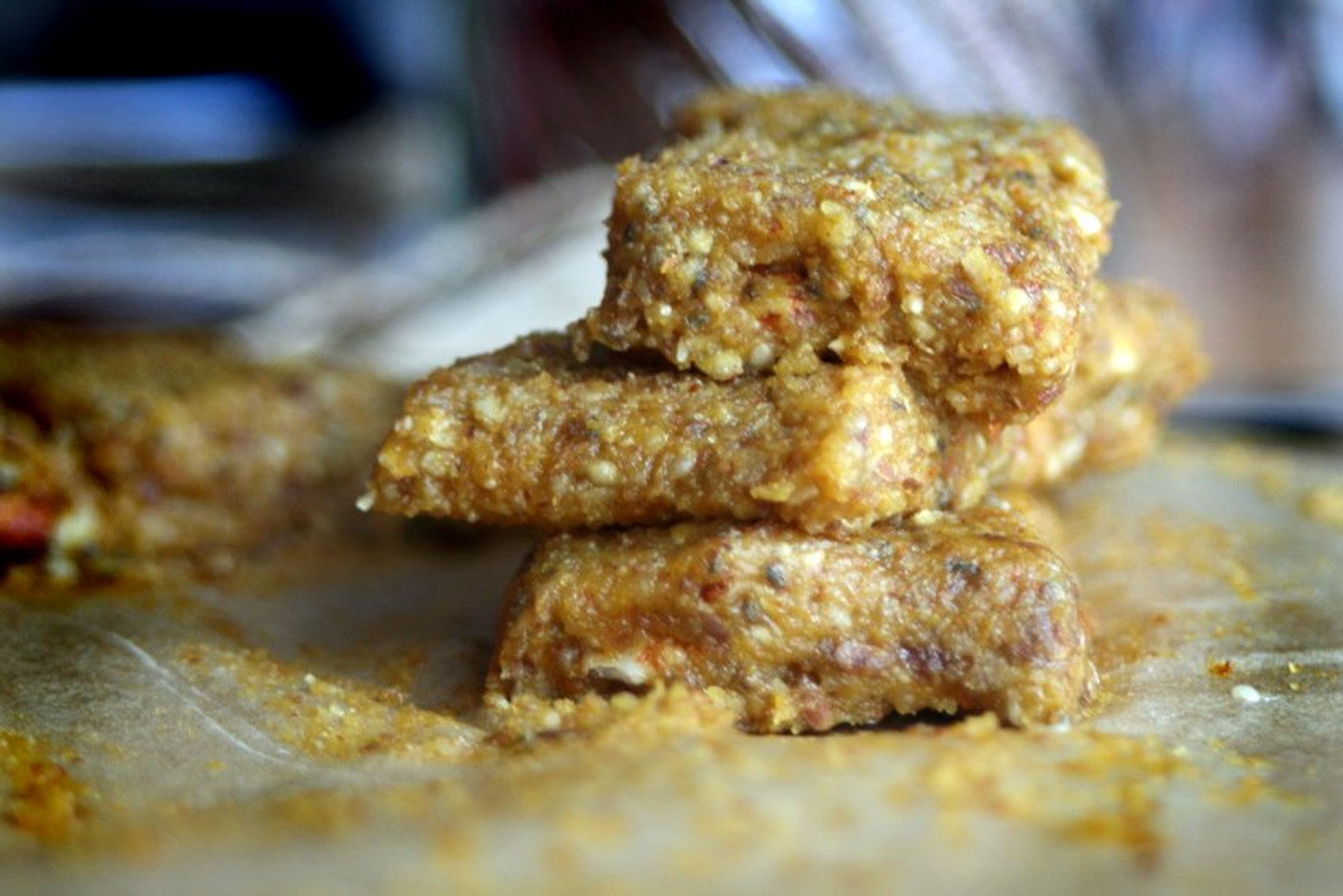 No-Bake Pumpkin Bars with Sprouted Nuts & Organic Coconut