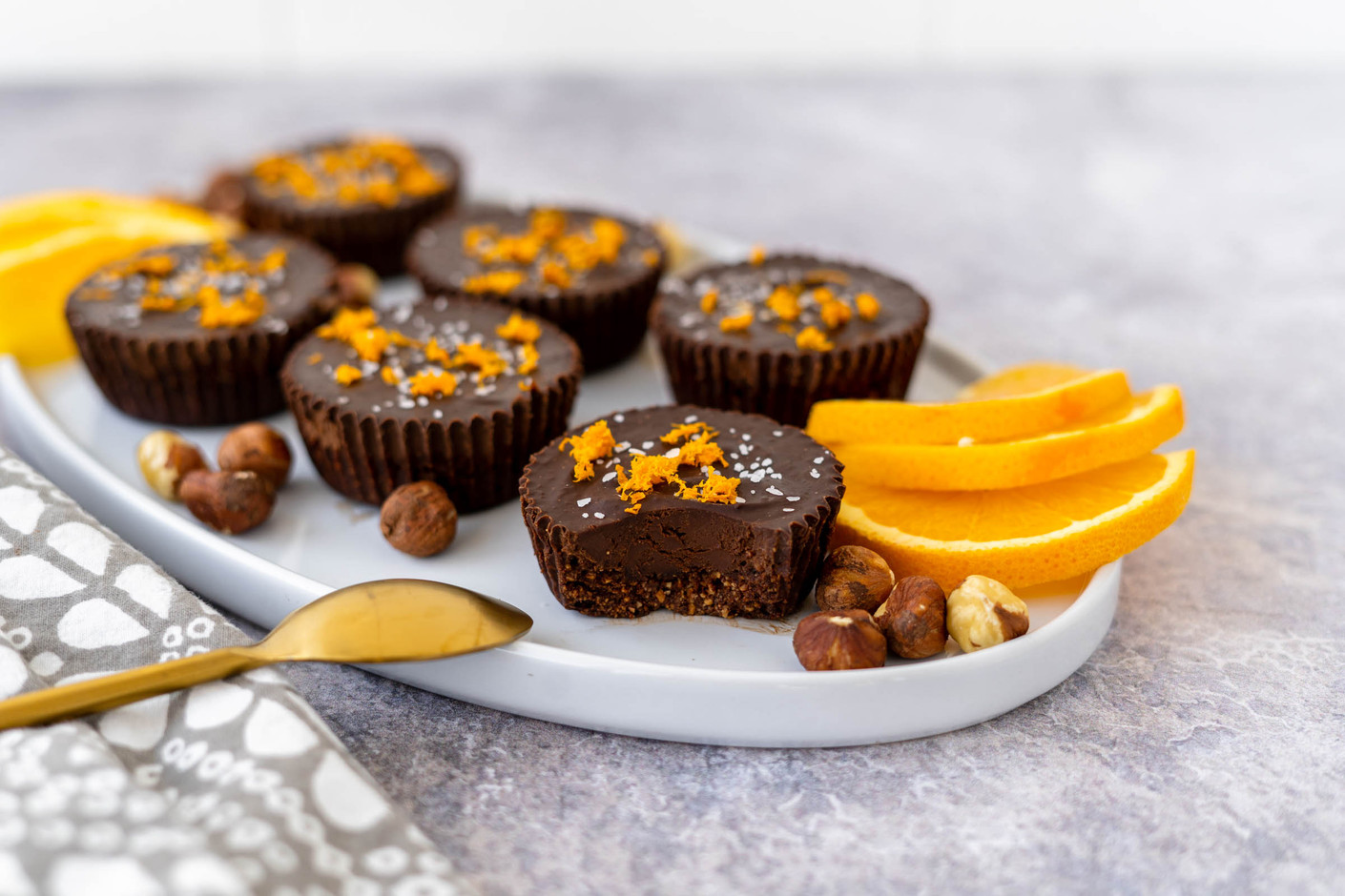 Individual Orange Chocolate Hazelnut Tarts
