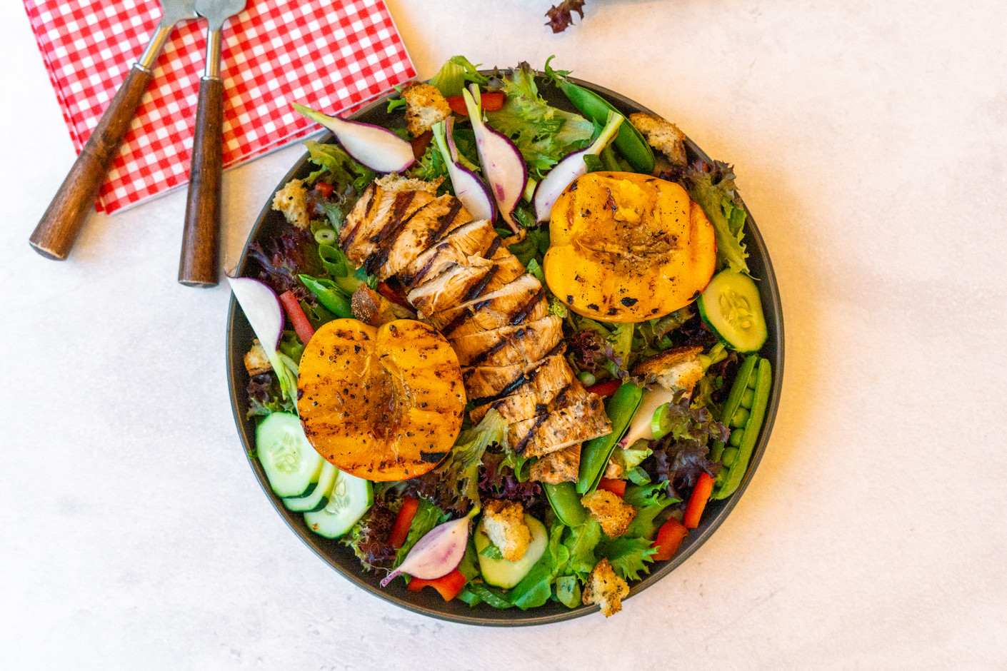 Farmer’s Market Salad with Grilled Fruit