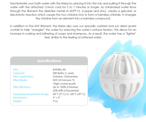 Crystal Ball Bath Dechlorinator Crystal Ball Bath Dechlorinator