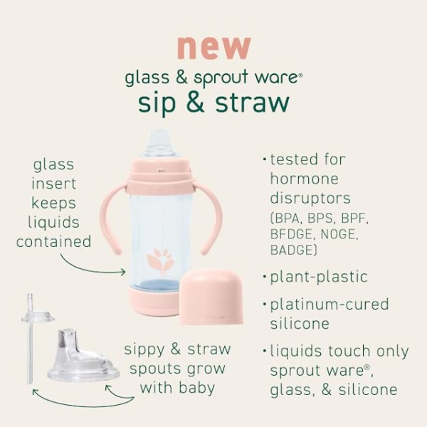 Glass & Sprout Ware Sip & Straw