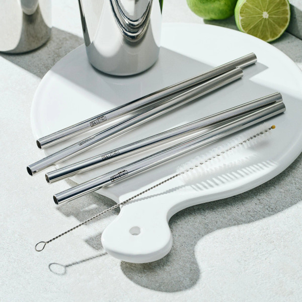 Metal Straws and Cleaning Brush Metal Straws and Cleaning Brush