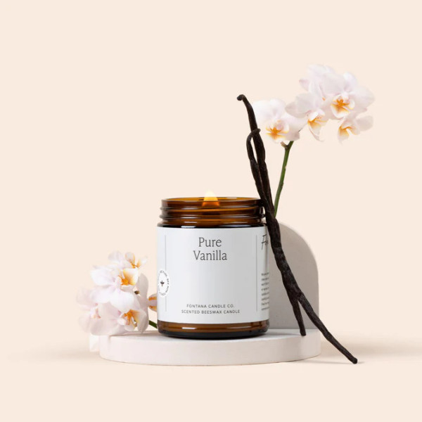 Pure Vanilla Beeswax Candle