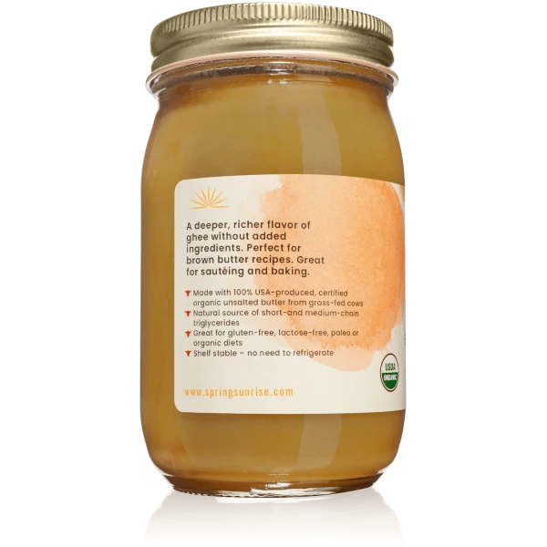 Brown Butter Organic Grass Fed Ghee
