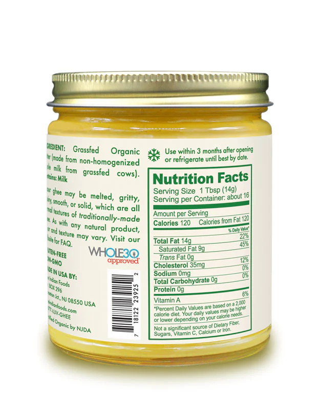 Original Ghee, Grassfed & Certified Organic