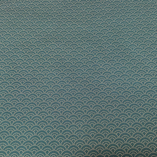 Seigaiha, dotted teal