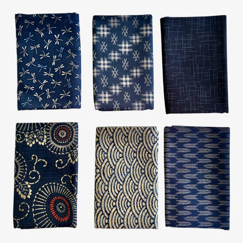 Aoi Traditional Blues Fabric Bundle
