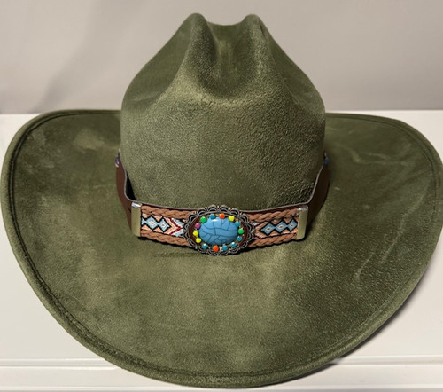 YELLOWSTONE COWBOY VEGAN SUEDE  OLIVE