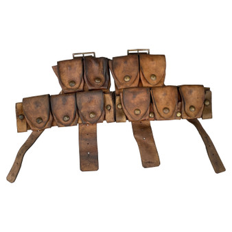 Cartridge Carriers Set,  Australian WW1 P1915 Leather Equipment - Original