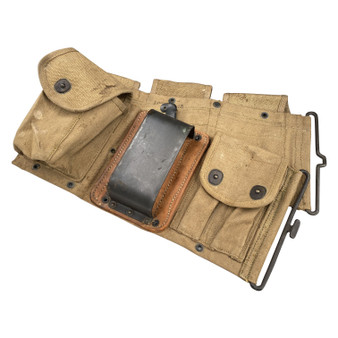 Magazine Cartridge Belt, US Army WW1 Khaki BAR - 1918 - Original