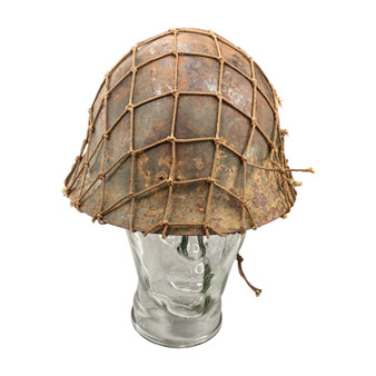 Steel Helmet, Japanese Army WW2 Type 90 & Net - Original Siamese M30/32