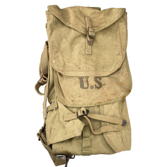 Backpack, US Army, Khaki, WW2 M1928 - 1942 - Original