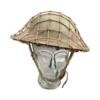 Steel Helmet & Camo Net , Australian WW2 Army - Original 1942 Size 7 1/2