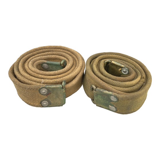 Rifle Slings, Australian Army Khaki/Green Long Web 303/SLR/Bren - Original x 2