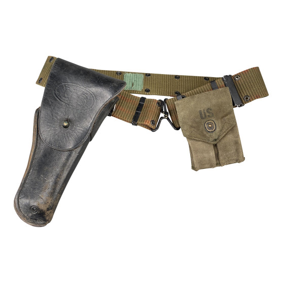 Holster Set, US M1911 Leather 45 , LC-1 Belt & Mag Pouch  - Original