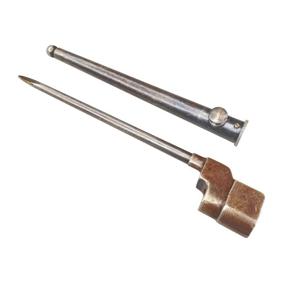 Bayonet, Enfield WW2 No4 Mk2* Spike & Scabbard for No4 303 Rifle - P.S.K Mfg