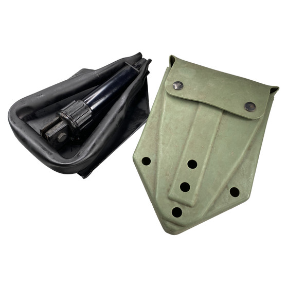 Trifold Entrenching Tool with Carrier, US Army GI Issue - Original Ames 1991