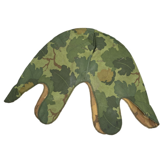 Helmet Cover, US Vietnam Mitchell Pattern M1 Helmet Leaf Camouflage Cover - Original 1964