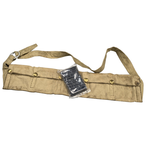 Stripper/Charger Clips 5rd x 10 & Khaki Bandolier For Lee Enfield SMLE 303  Rifle