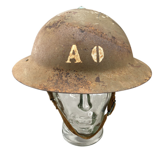 Steel Helmet Mk1 , Australian WW2 RAAF - Original 1940 A O Marked