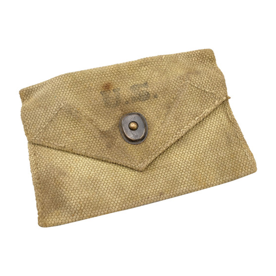 Field Dressing Pouch, US Army WW2 Khaki - 1943 - Original