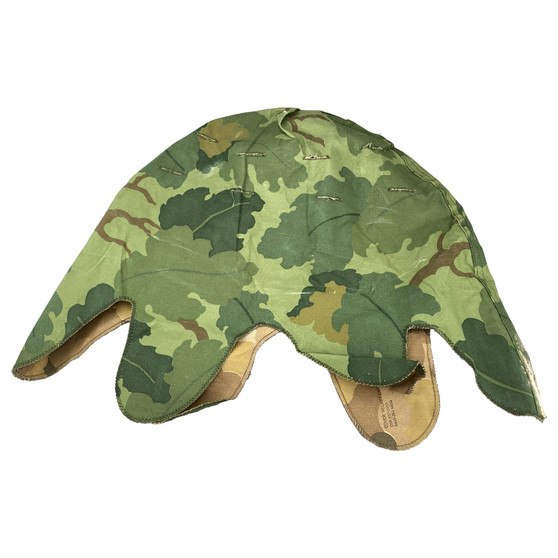 Helmet Cover, US Vietnam Mitchell Pattern M1 Helmet Leaf Camouflage Cover - Original 1965/66