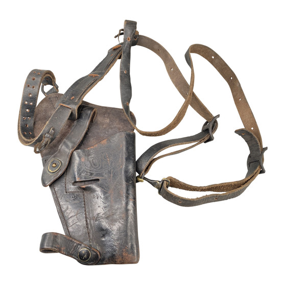 Shoulder Holster, Leather , US Vietnam M1911A1 45 Pistol GI M7  -  Original USGI