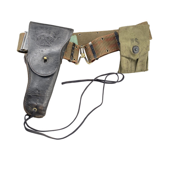 Holster Set, US M1911 Leather 45 , LC-1 Belt & Mag Pouch - Original