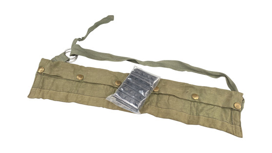Stripper/Charger Clips x 10  & Jungle Green Bandolier For Lee Enfield SMLE 303  Rifle 5rd - Unissued