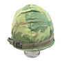 US Army Steel Combat Helmet, Vietnam War M1C Parachutist with Liner & Mitchell Cover - Original