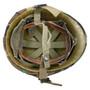 Helmet, US M1 Combat with Liner & Woodland  Camo Cover  -  Original 1973