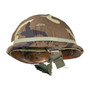 Helmet, US M1 Combat with Liner & Woodland  Camo Cover- Original 1973