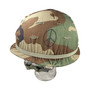 Helmet, US M1 Combat with Liner & Woodland  Camo Cover- Original 1973