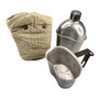Canteen, Khaki Cover & Cup Set, US Army WW2 -  Original 1944 D-Day Dated