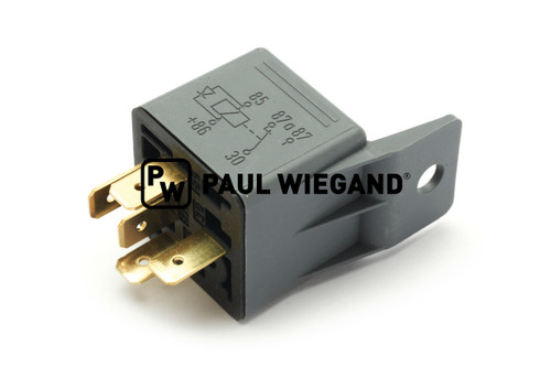 Relais mit Halter und Diode Heizungsgebläse Kabinenheizung 5-polig 12VDC 30A Wechsler  (63024027)