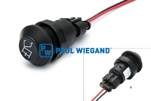 Drucktaster Faun Variopress Ausschubwand "Einfahren" schwarz (01027181)