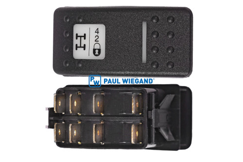 Kippschalter Dulevo 2000 Bedienpult Fahrerhaus "2WD-4WD" tastend (58034056)