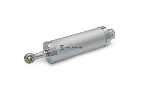 Pneumatikzylinder Bucher Municipal Cityfant 60/6000 mit Gelenkkopf Hubvorrichtung Tellerbesen KS: 20 Hub: 120 EBM: 285 (68064050)