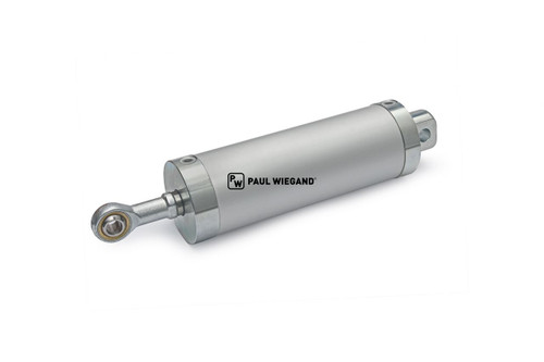 Pneumatikzylinder Bucher Municipal Cityfant 60/6000 mit Gelenkkopf Hubvorrichtung Tellerbesen KS: 20 Hub: 120 EBM: 285 (68064050)