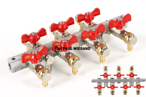 Verteilerleiste Bucher Municipal Optifant 70 komplett Wasseranlage 7-fach (68900286)