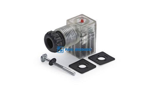 Ventilstecker inklusive LED "Hirschmann" DIN/ISO 43650/4400 b: 15 2-polig + PE 24VDC Typ"C" (61034507)