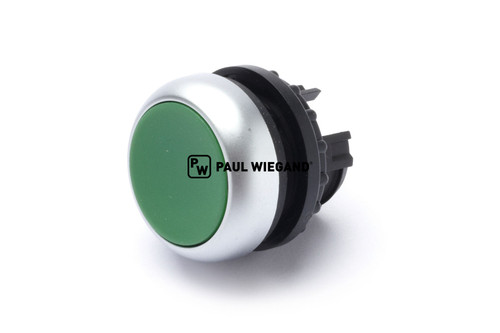 Przycisk MUT Vario-/Rotopress M22x1,5 „START CYKLU CIĄGŁEGO” z funkcją impulsową, zielony  (14900034)