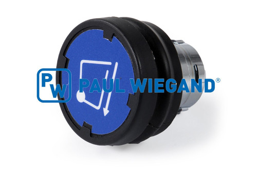 Drucktaster Geesink GEC 1000 ZB2-Serie "SCHÜTTUNG AB" blau tastend (02033028)